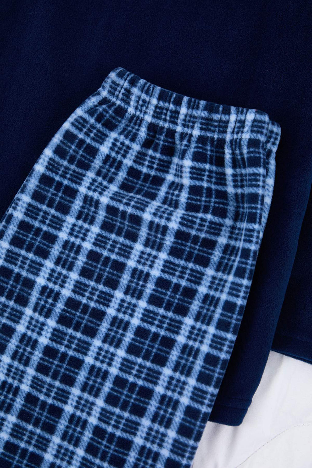 Lacivert Regular Ekose Polar Pijama Tak?m? TMNAW26PT00075 - Trendyolmilla фото 2