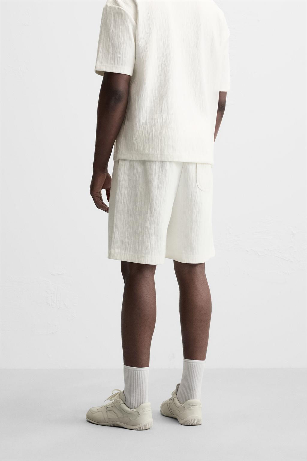 TEXTURED JOGGER BERMUDA SHORTS - Zara фото 4