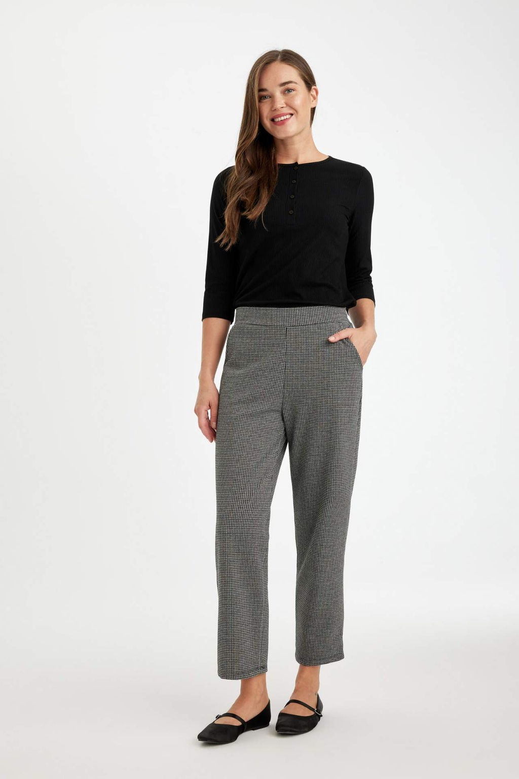 Jogger Pantolon Desenli Cepli Beli Lastikli - Defacto фото 2