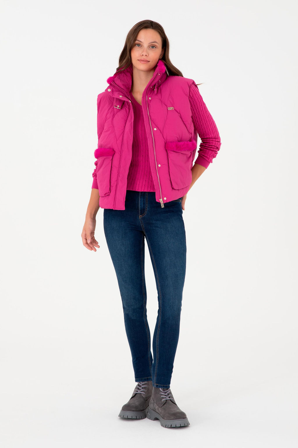 Женский жилет цвета фуксии - U.s. polo assn фото 4