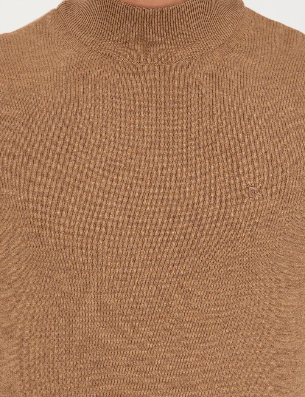 Camel Melanj Slim Fit Yar_m Bal_k__ Yaka Basic Triko Kazak - Pierre cardin фото 6