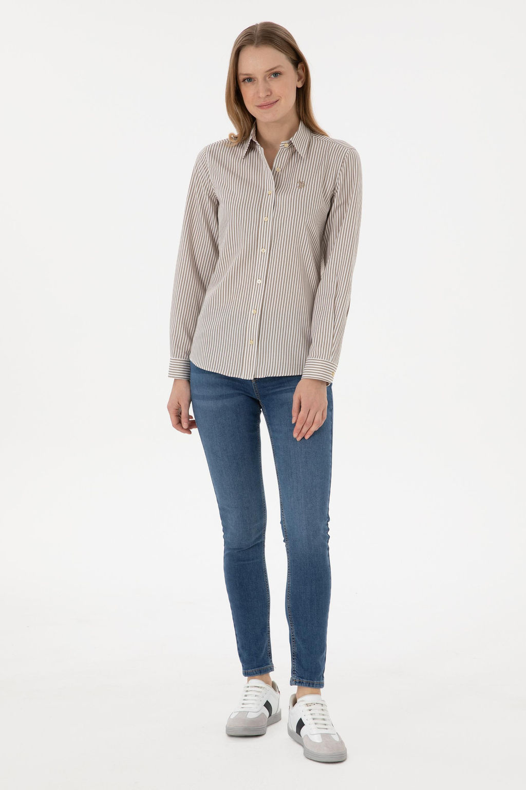 Kad_n Haki _izgili Uzun Kollu G_mlek Sepette S_rpriz _ndirim - U.s. polo assn фото 4