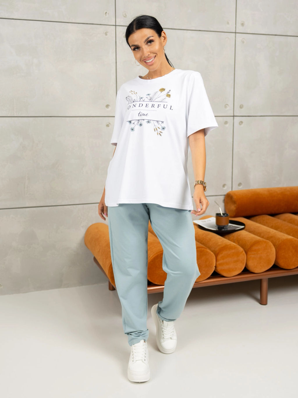 Костюм женский, цвет белый ментол