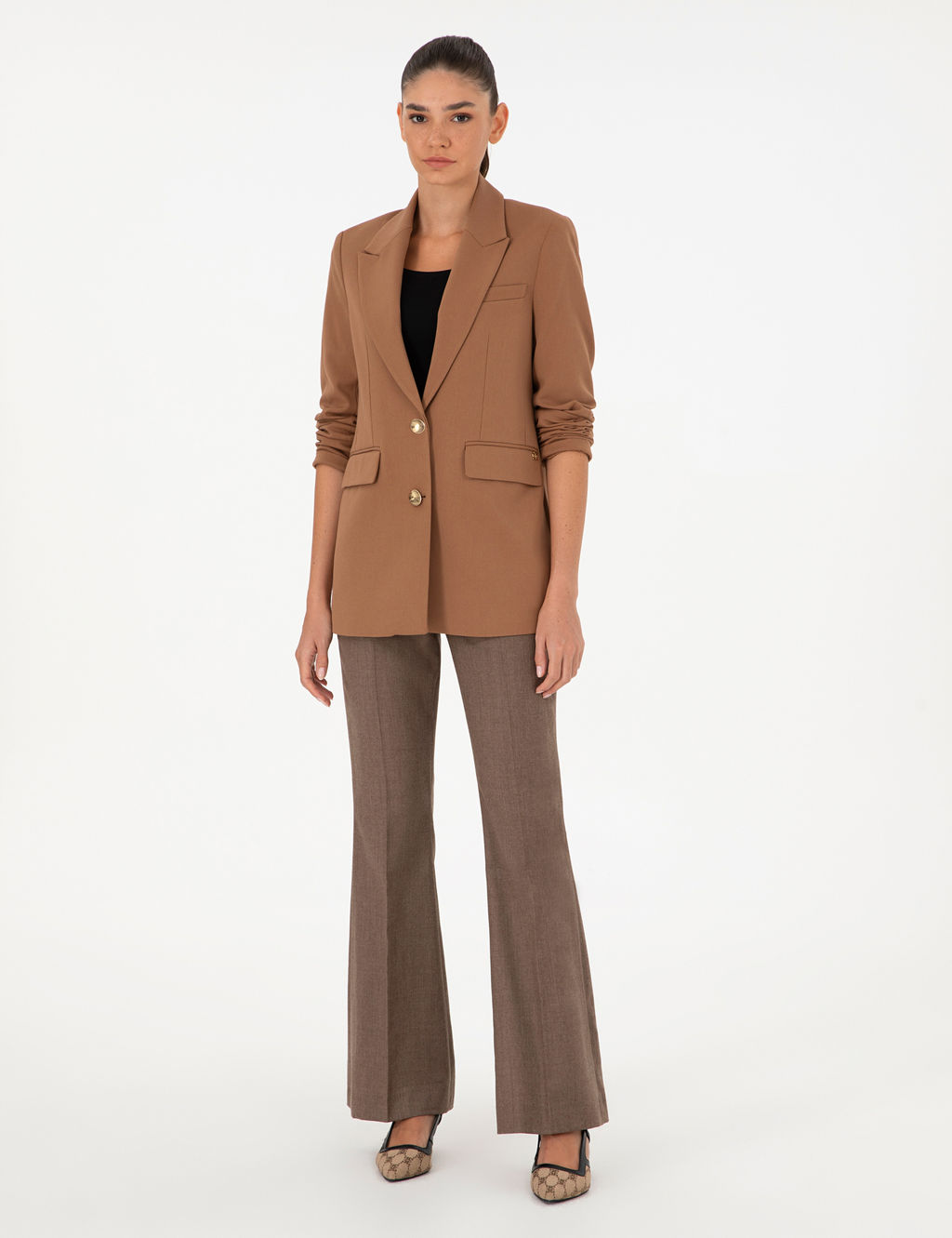 Kahverengi Comfort Fit Ceket