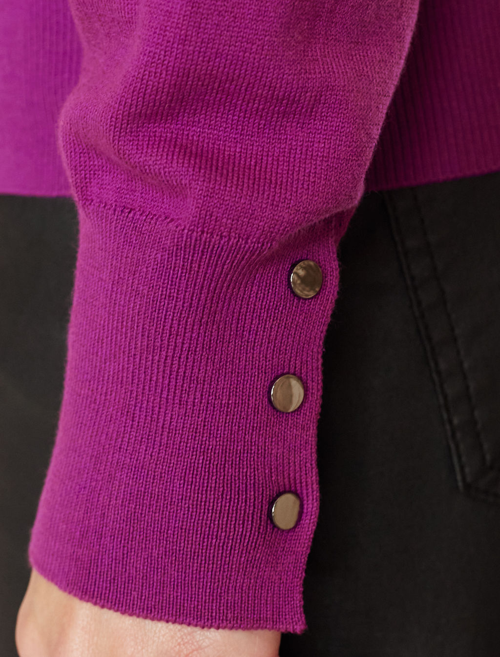 Водолазка тонкой вязки из хлопка с нейлоном - Vilatte фото 2