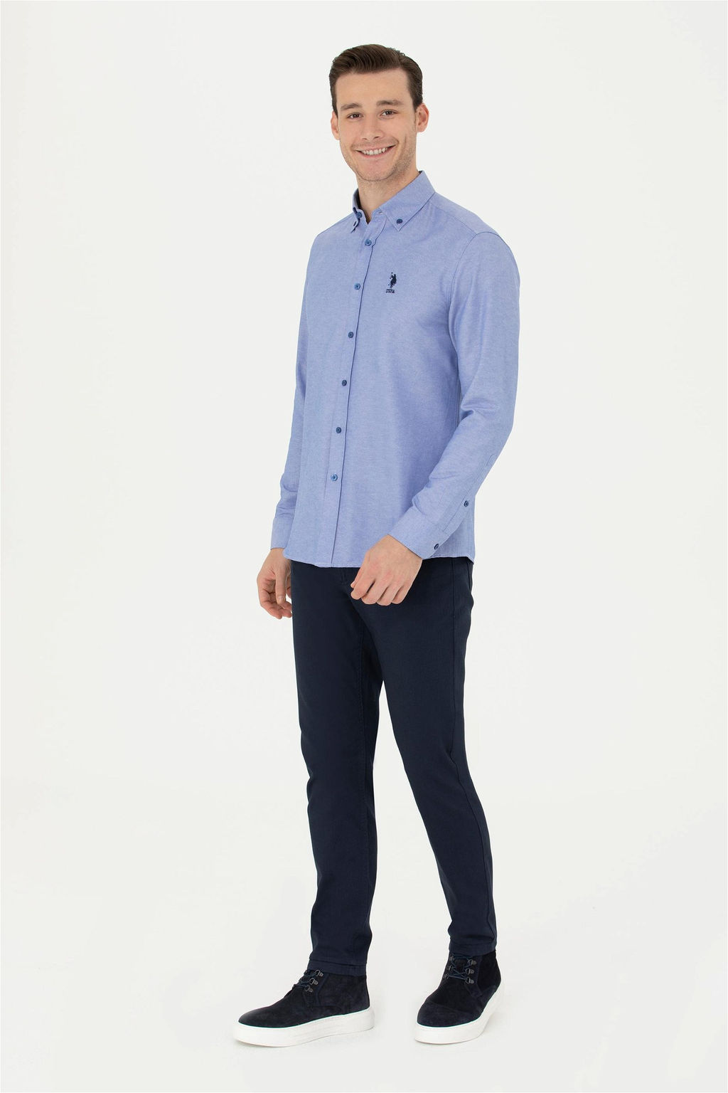 U. S. Polo Assn / Мужская базовая рубашка Saks с длинным рукавом - U.s. polo assn фото 4
