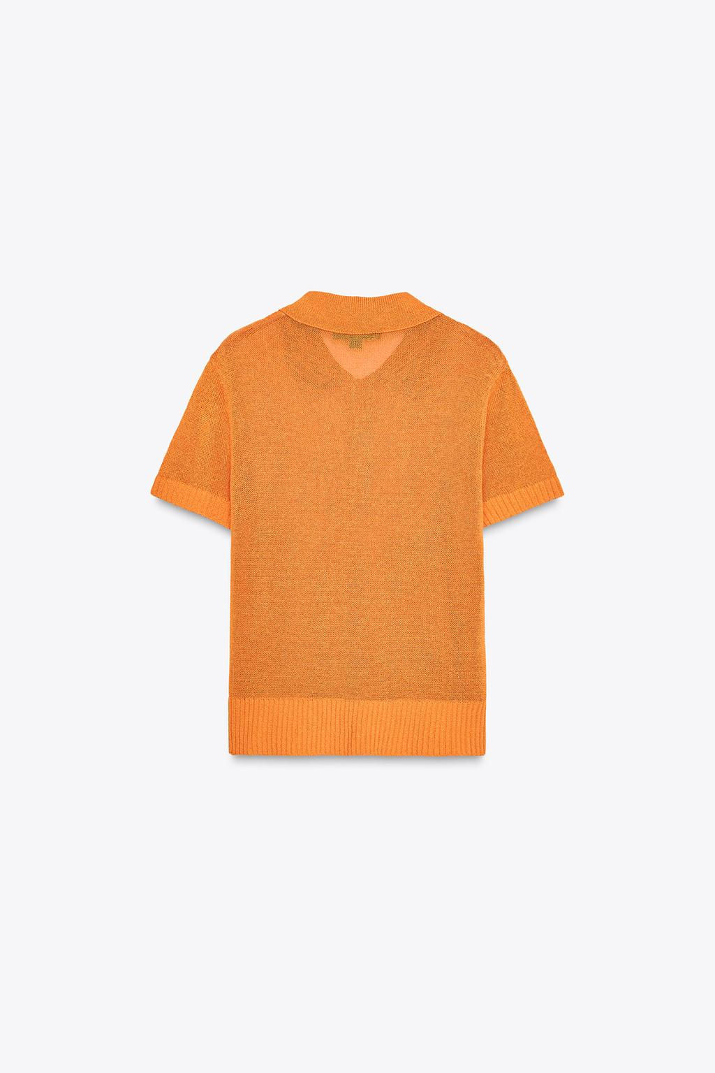 PLAIN KNIT POLO TOP - Zara фото 7