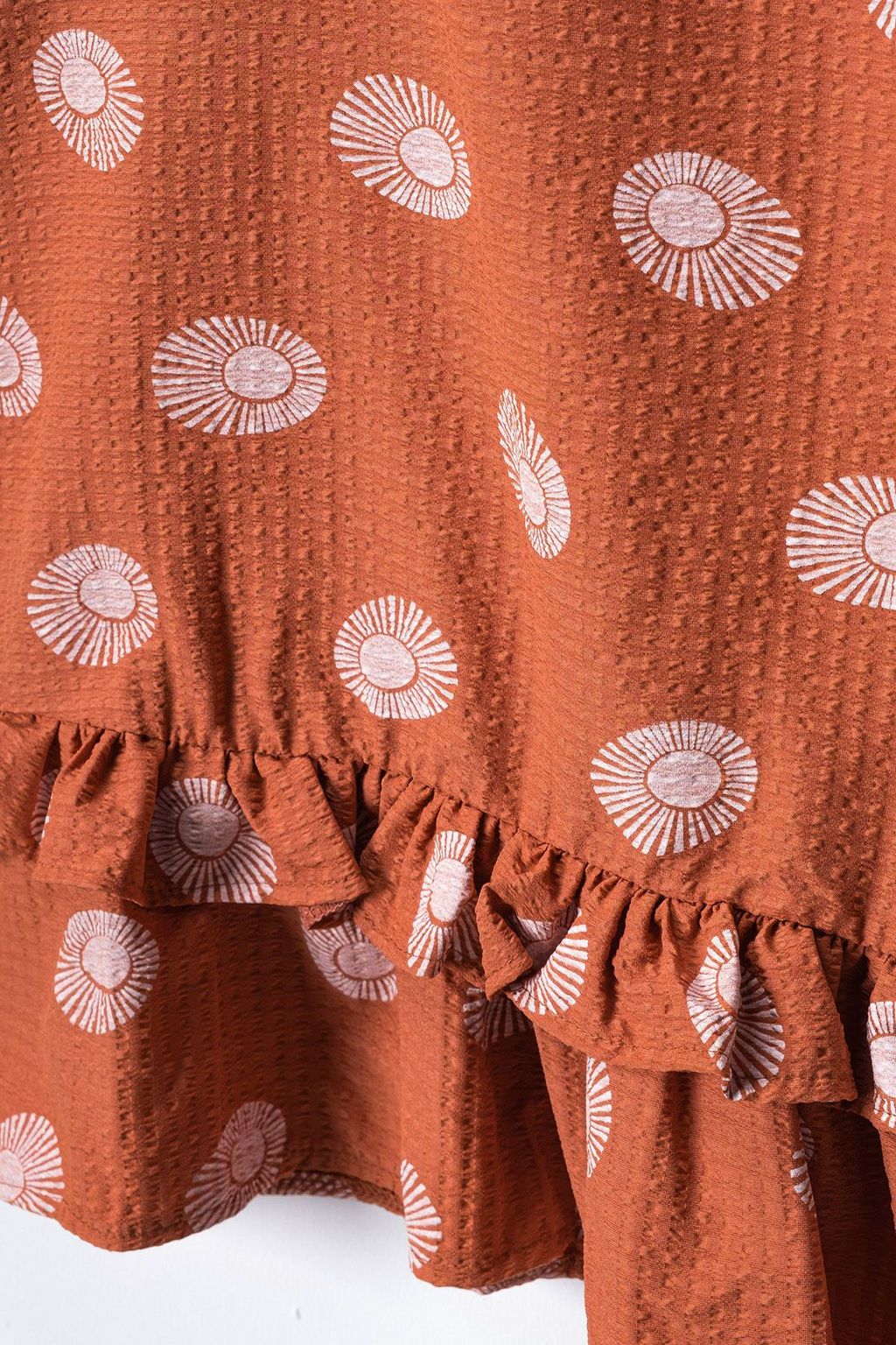 Kiremit K?z Cocuk Midi Duz Dokuma Elbise TKDAW25EL00034 - Trendyolmilla фото 3