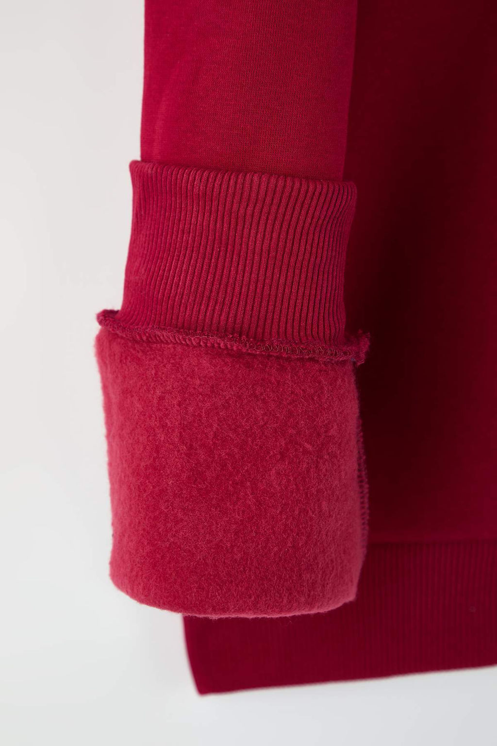 K?rm?z? Yeni Oversize/Genis Kesim Yonca Bask? Detayl? Kal?n/Ici Polar Sweatshirt TMNAW26SW00024 - Trendyolmilla фото 4