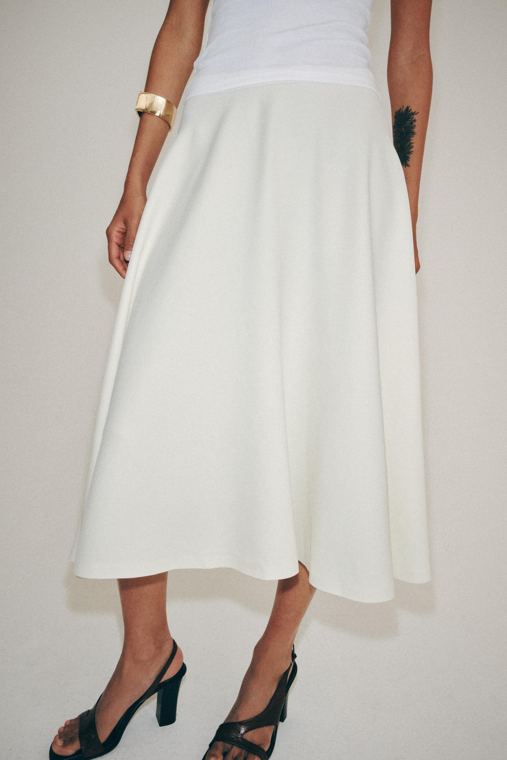 FALDA MIDI CAPA ZW COLLECTION / Crudo - Zara фото 2