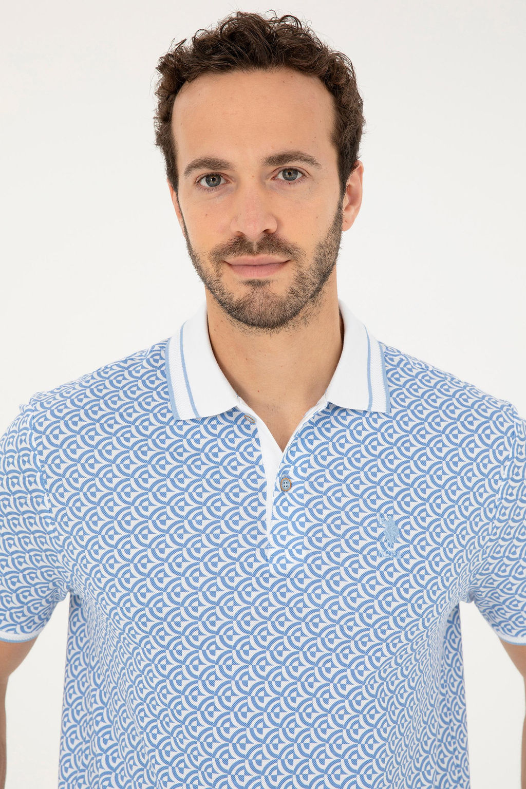 Мужская голубая футболка - U.s. polo assn фото 2