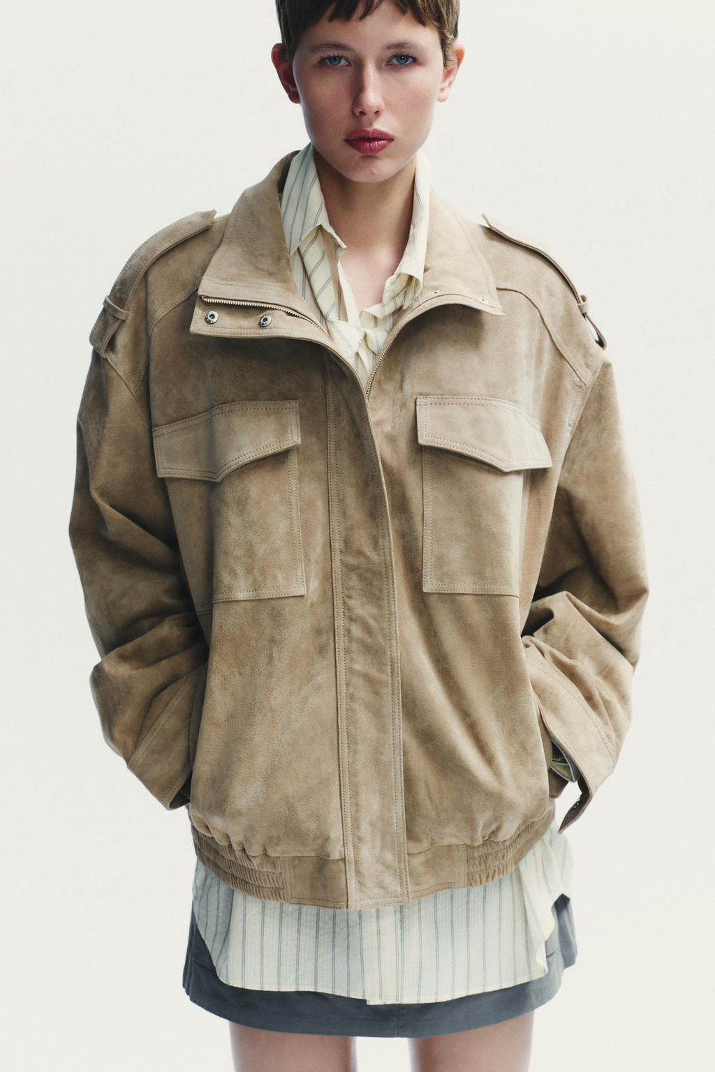 SUEDE LEATHER JACKET - Zara фото 3