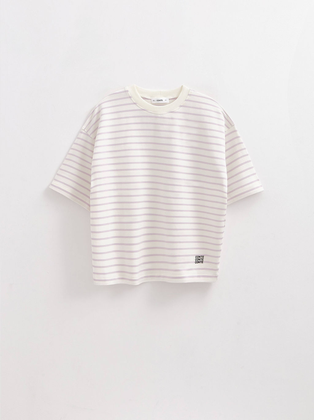 CONTE Футболка свободного кроя из футера LD 2569 white-lavender