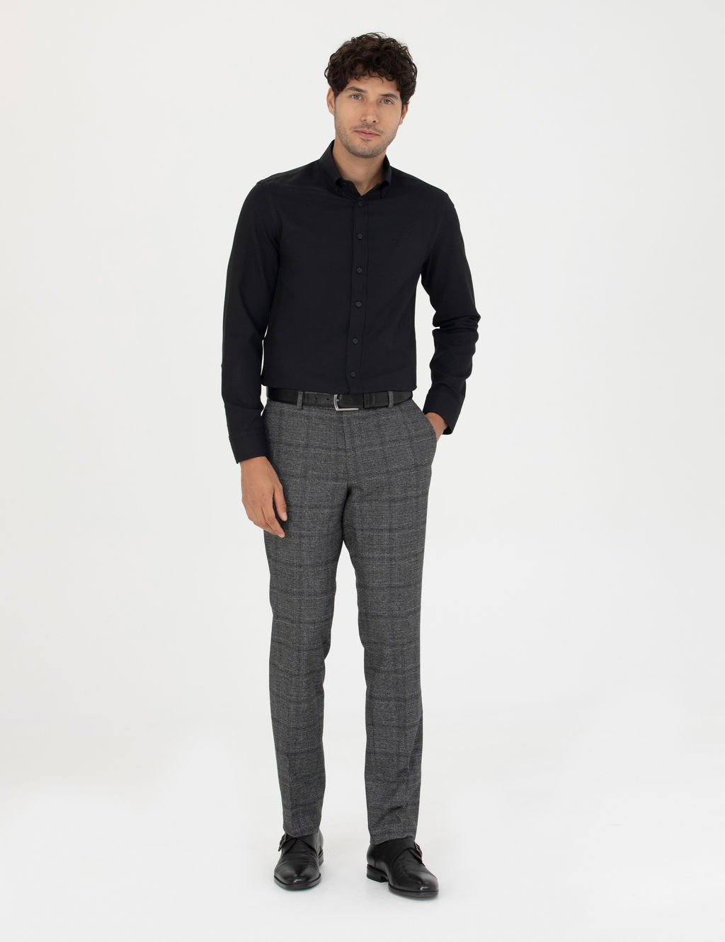 Siyah Slim Fit Uzun Kollu G_mlek