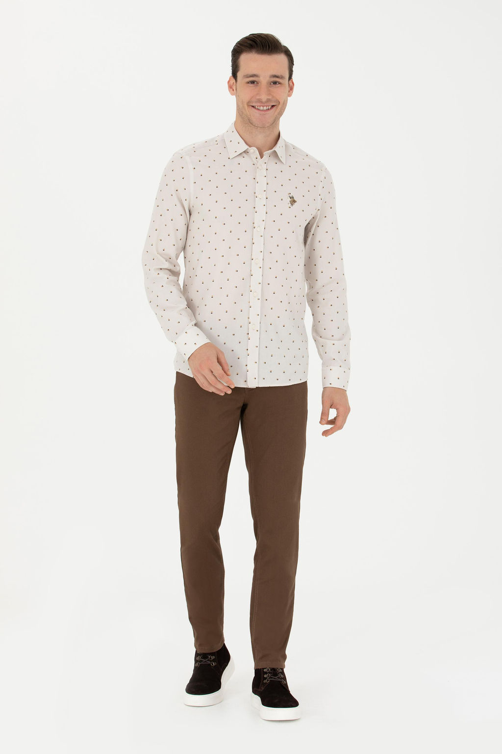Мужская рубашка с длинным рукавом Stone - U.s. polo assn фото 18
