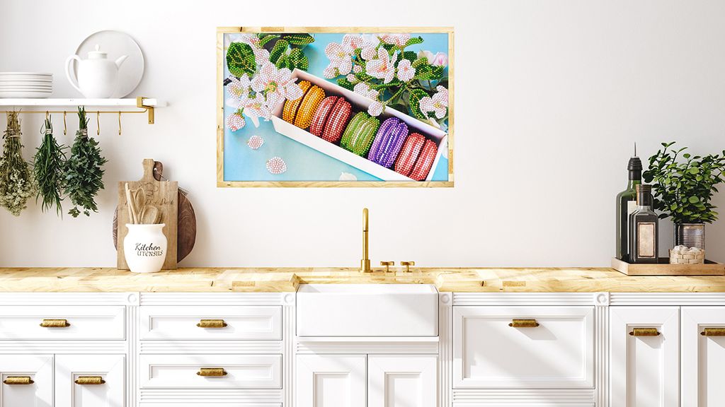 Кристальная (алмазная) мозаика ФРЕЯ ALVR-329 Макаруны 30 х 20 см