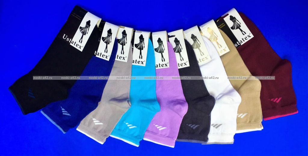 Цена за 10 пар. ЮстаТекс носки женские 2с15 СПОРТ ассорти