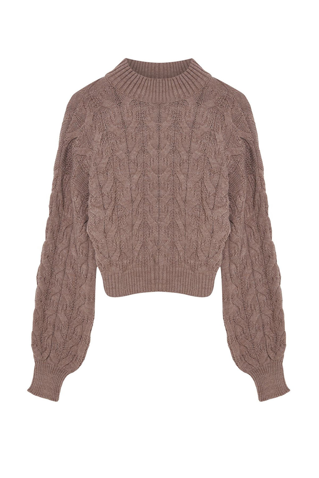 Vizon Crop Dik Yaka Triko Kazak TWOAW22KZ1634