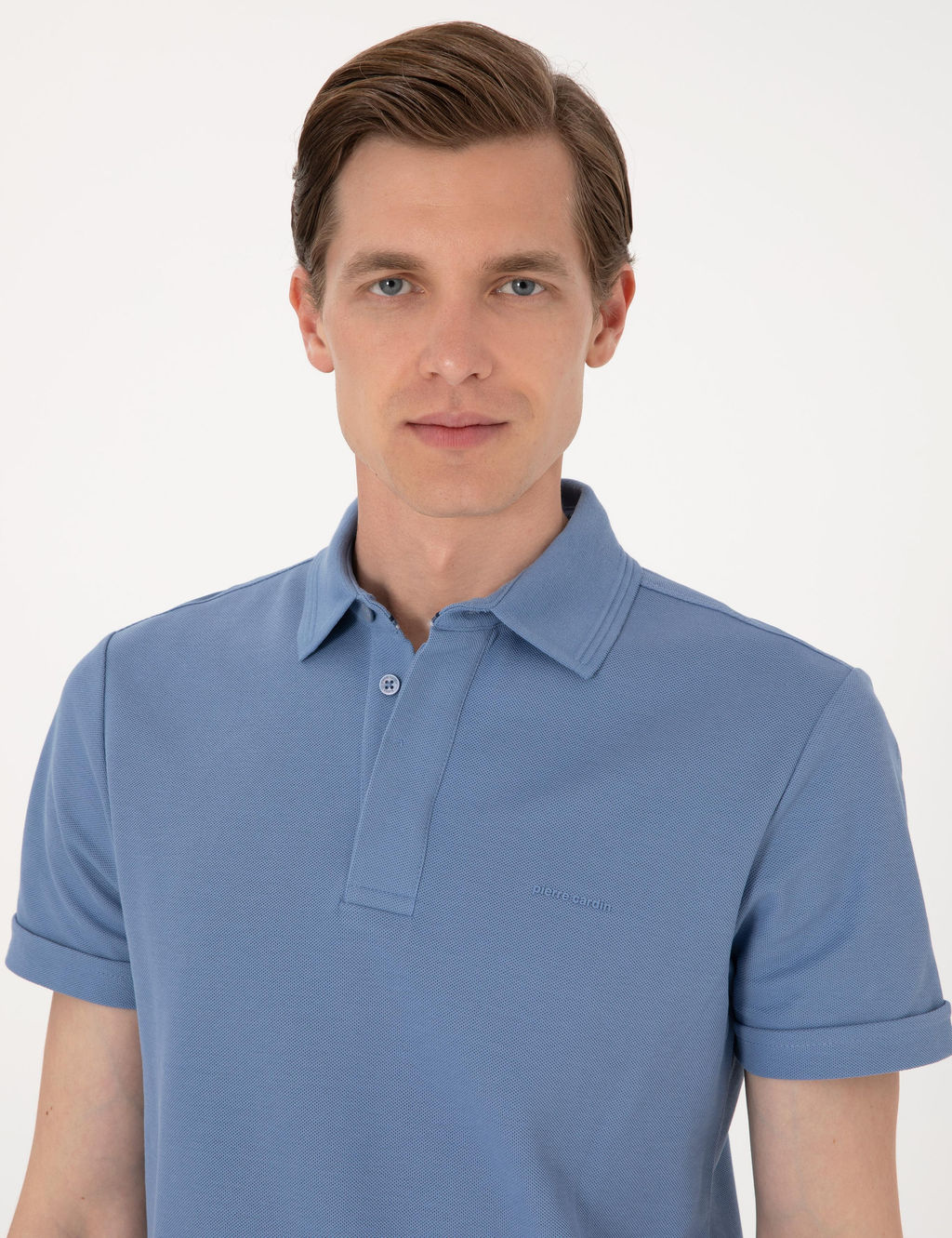 Mavi Slim Fit %100 Pamuk K_vr_lmaz Amerikan Pike Polo Yaka Basic Ti__rt - Pierre cardin фото 2