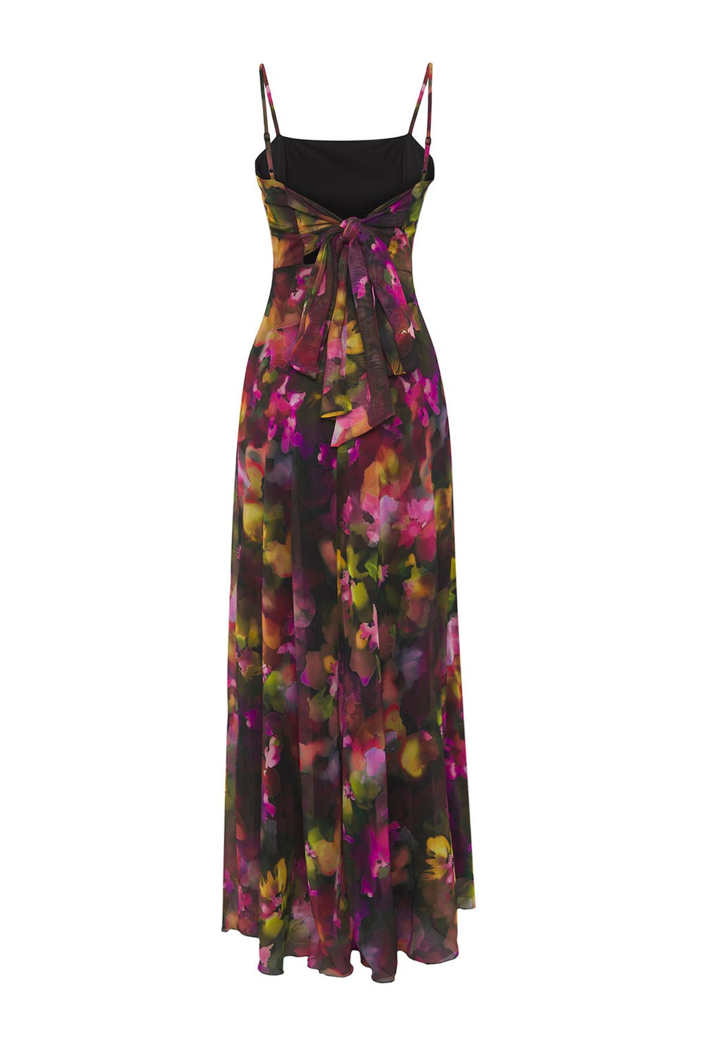 TRENDYOLMILLA Cok Renkli A-Kesim Fiyonklu Astarl? Sifon Dokuma Uzun S?k Abiye & Mezuniyet Elbise TPRSS25AE00152  фото 19