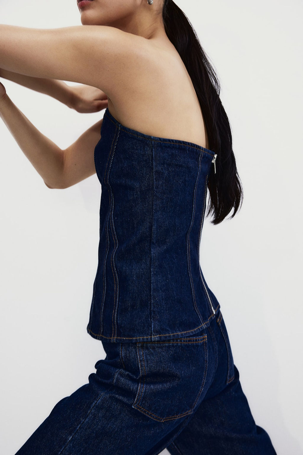Top bandeau en denim - H&m фото 3