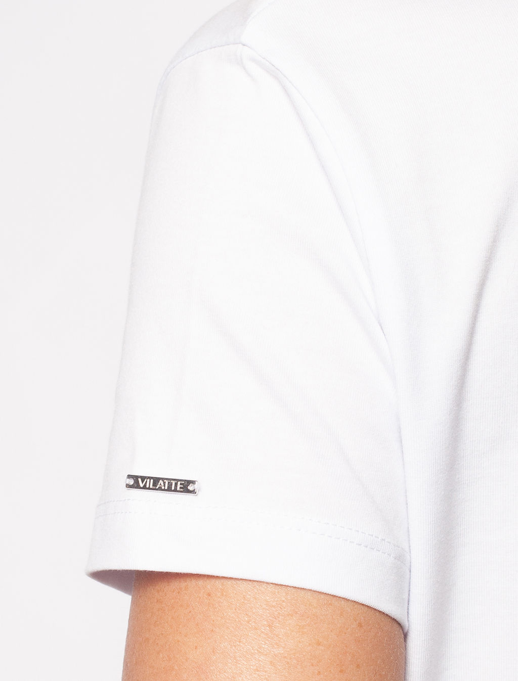 VILATTE / Футболка с фактурным принтом и вышивкой пайетками  фото 4