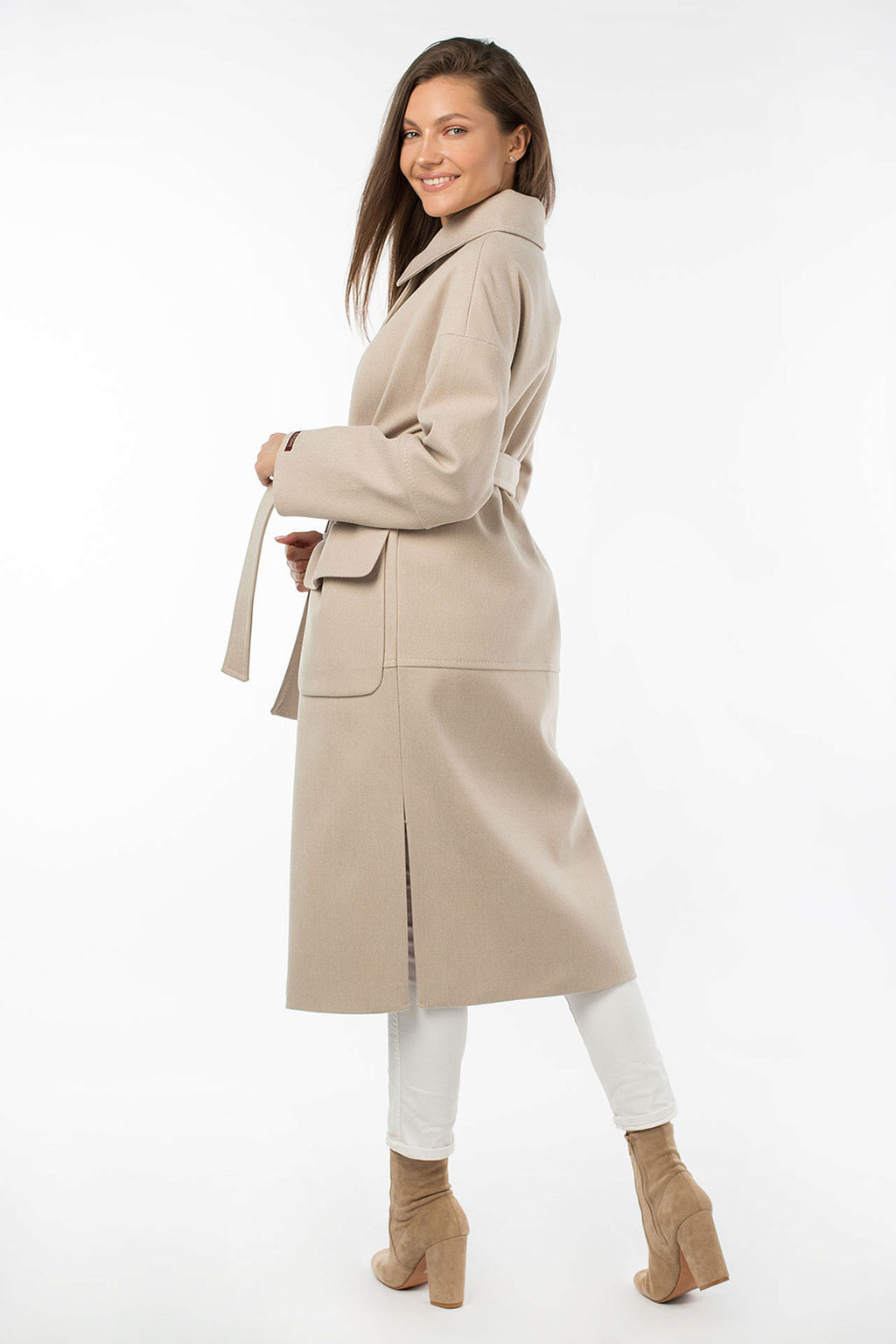 Пальто женское демисезонное (пояс) - El podio фото 6