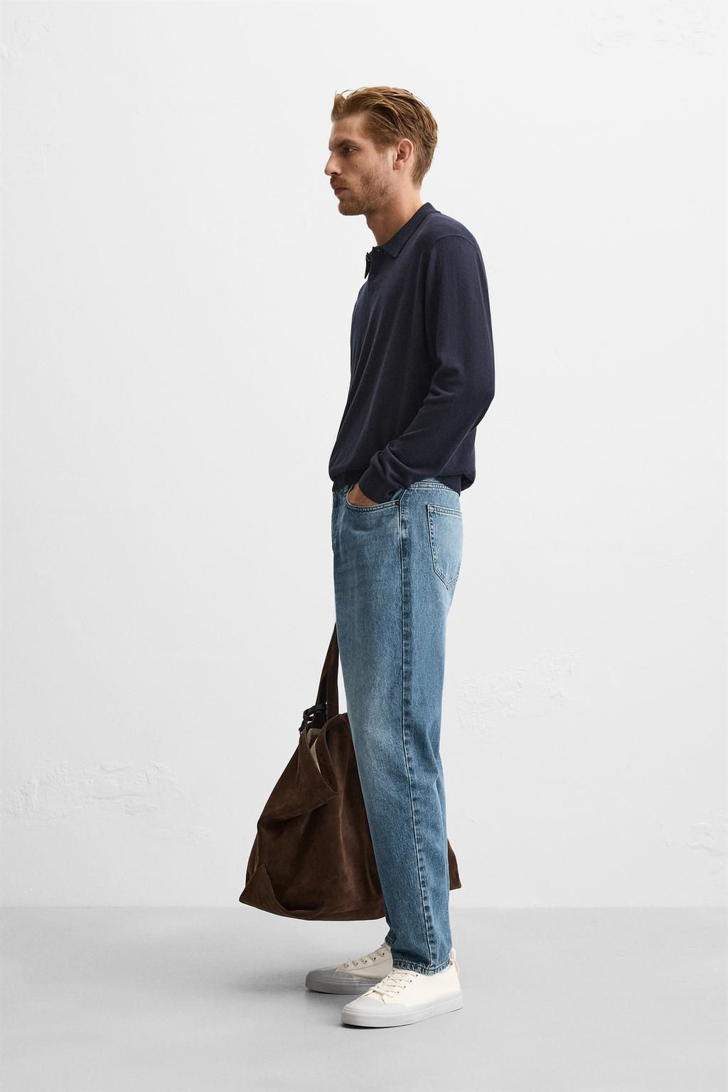 COTTON/SILK KNIT POLO SHIRT - Zara фото 4