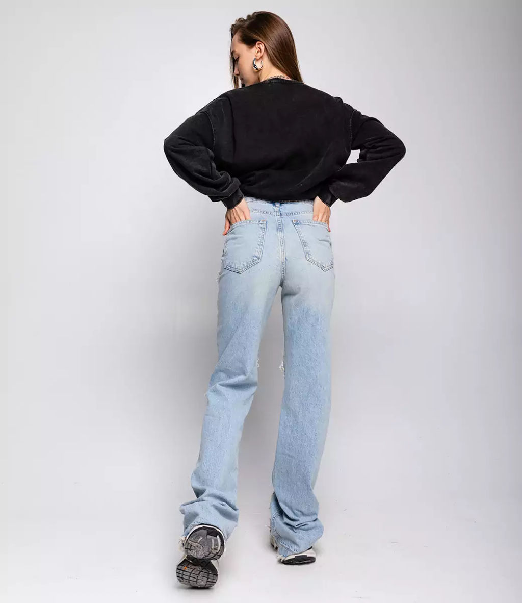 Джинсы #БШ2125, голубой