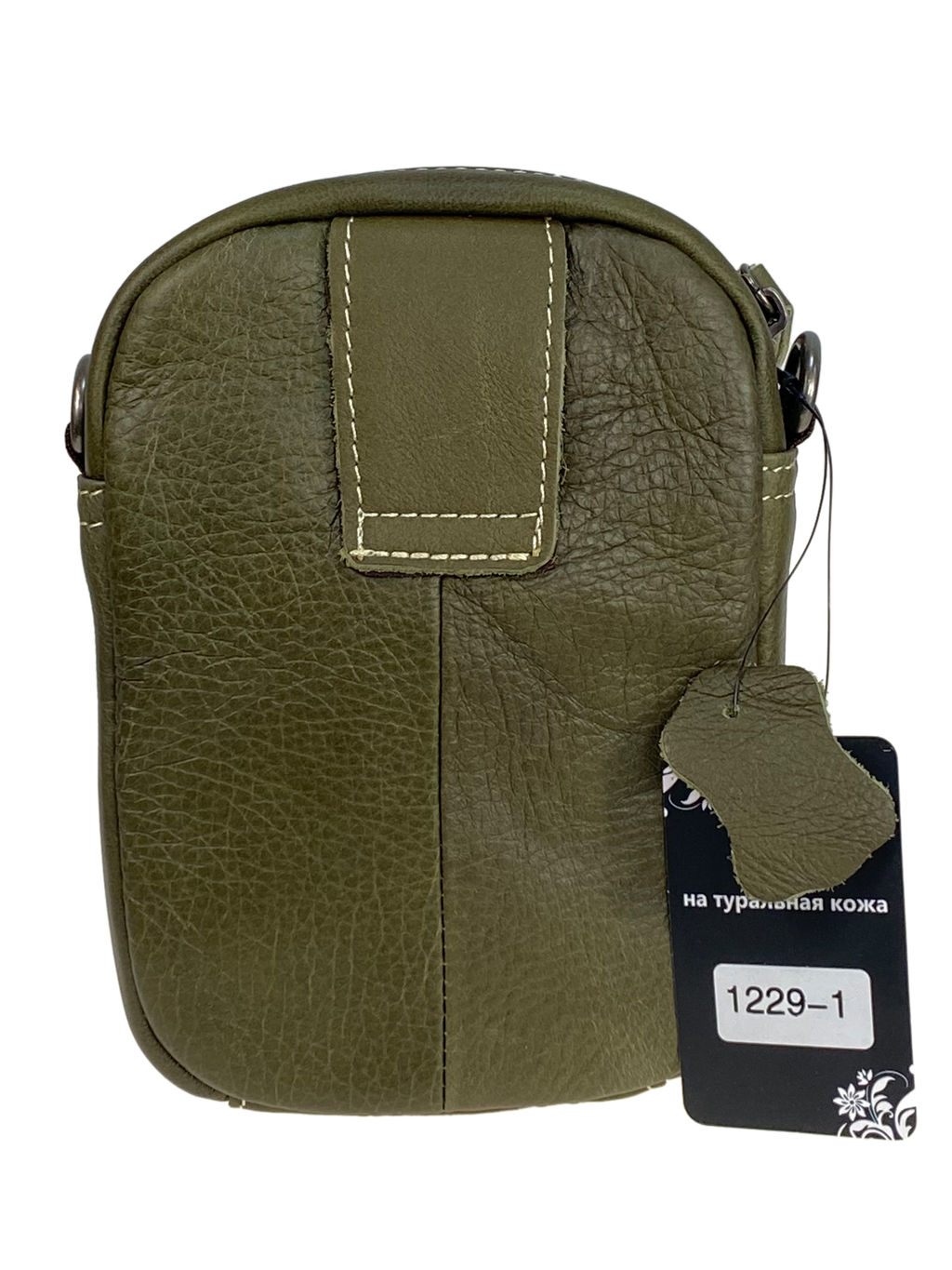 Сумка мужская из натуральной кожи, цвет зеленый - Greta фото 2