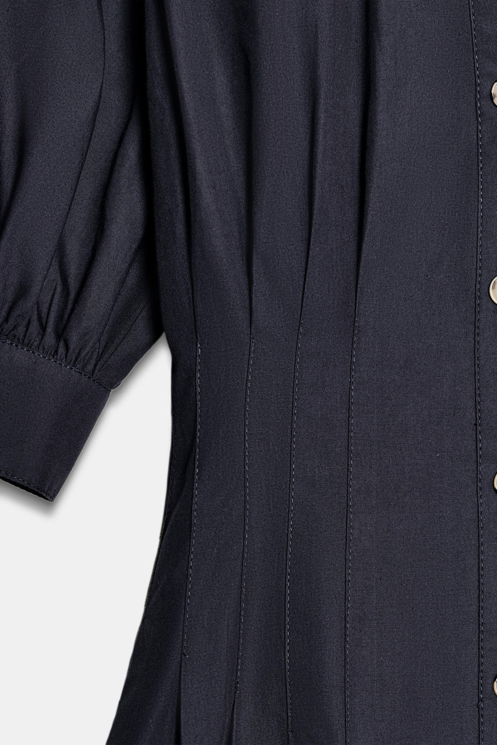 VESTIDO MIDI POPEL?N MANGA ABULLONADA / Marino - Zara фото 10