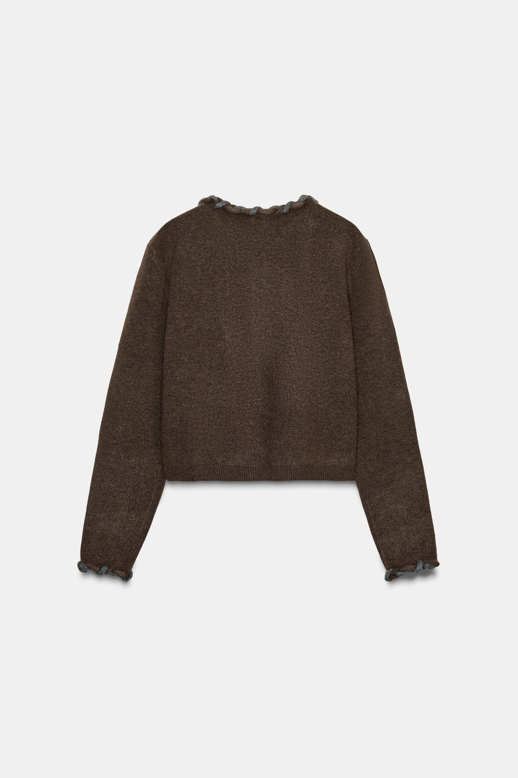 CHAQUETA PUNTO ACABADOS ENTRELAZADOS / Marr?n