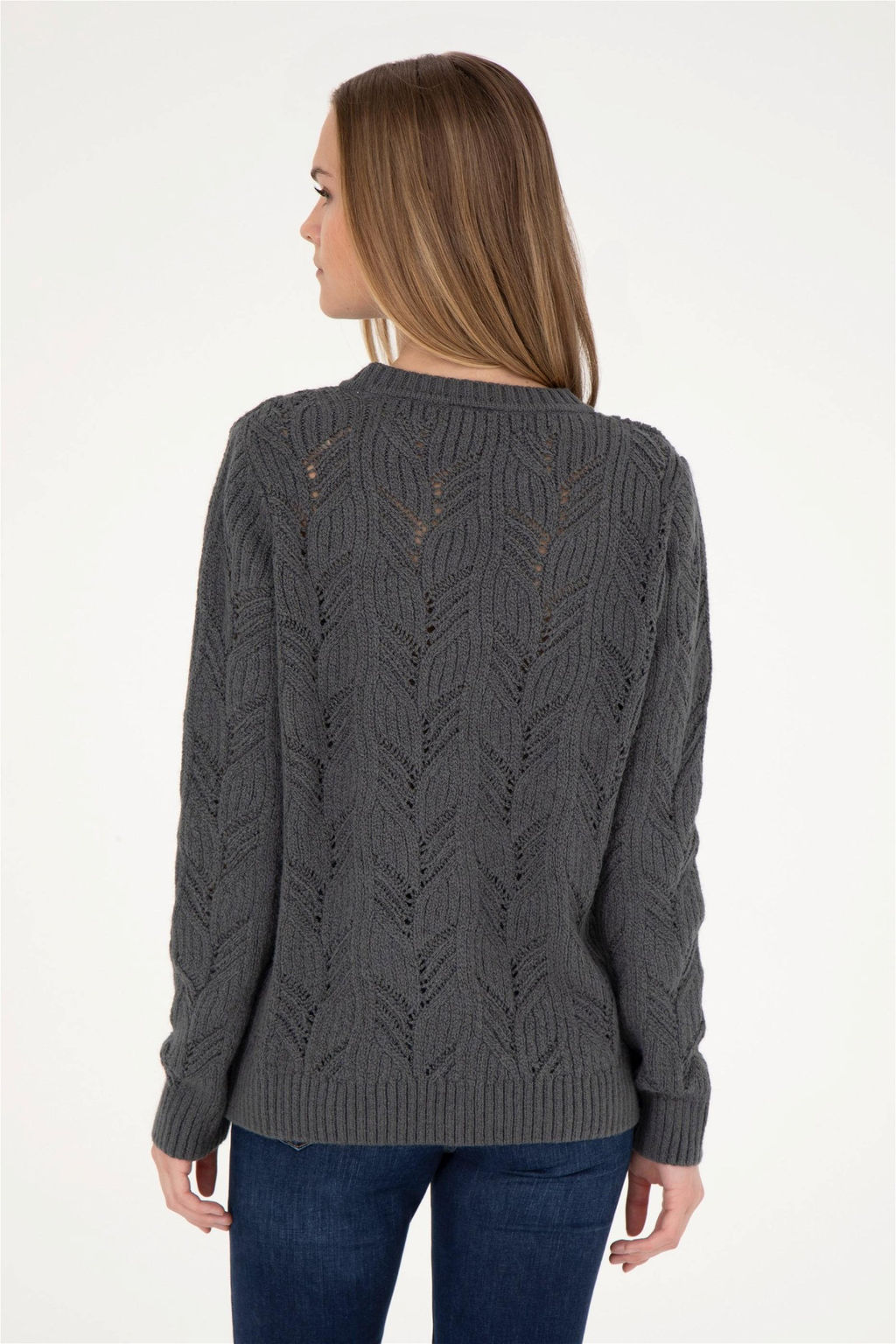 Женский свитер антрацитового цвета - U.s. polo assn фото 5