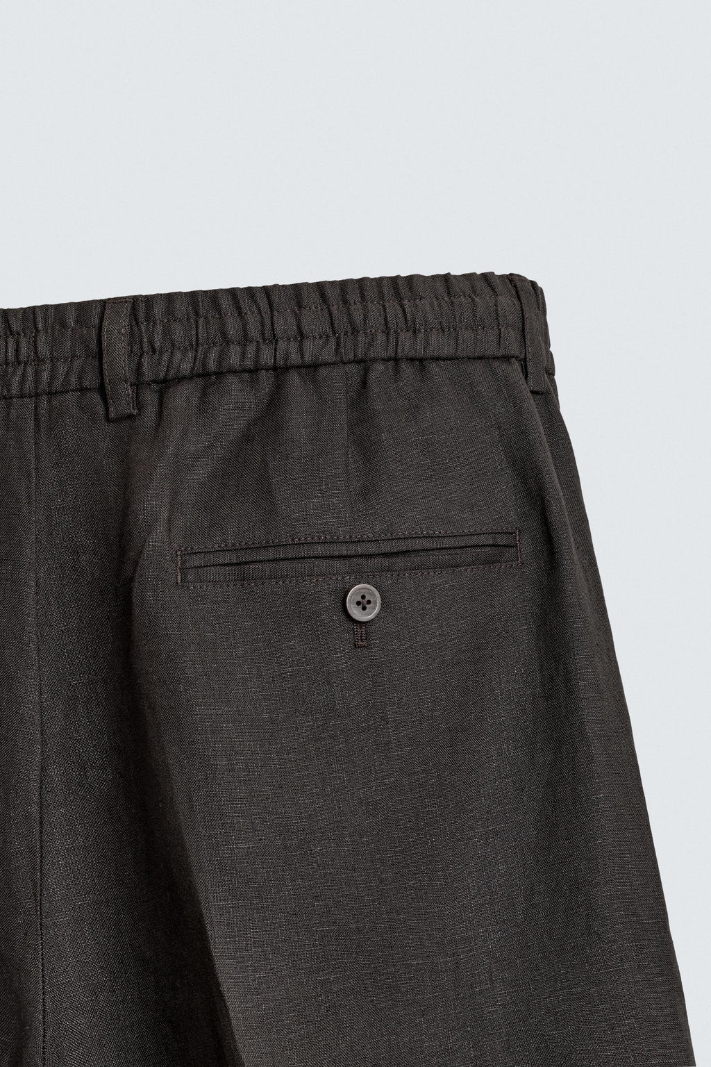 PANTAL?N REGULAR FIT 100% LINO / Marr?n - Zara фото 9
