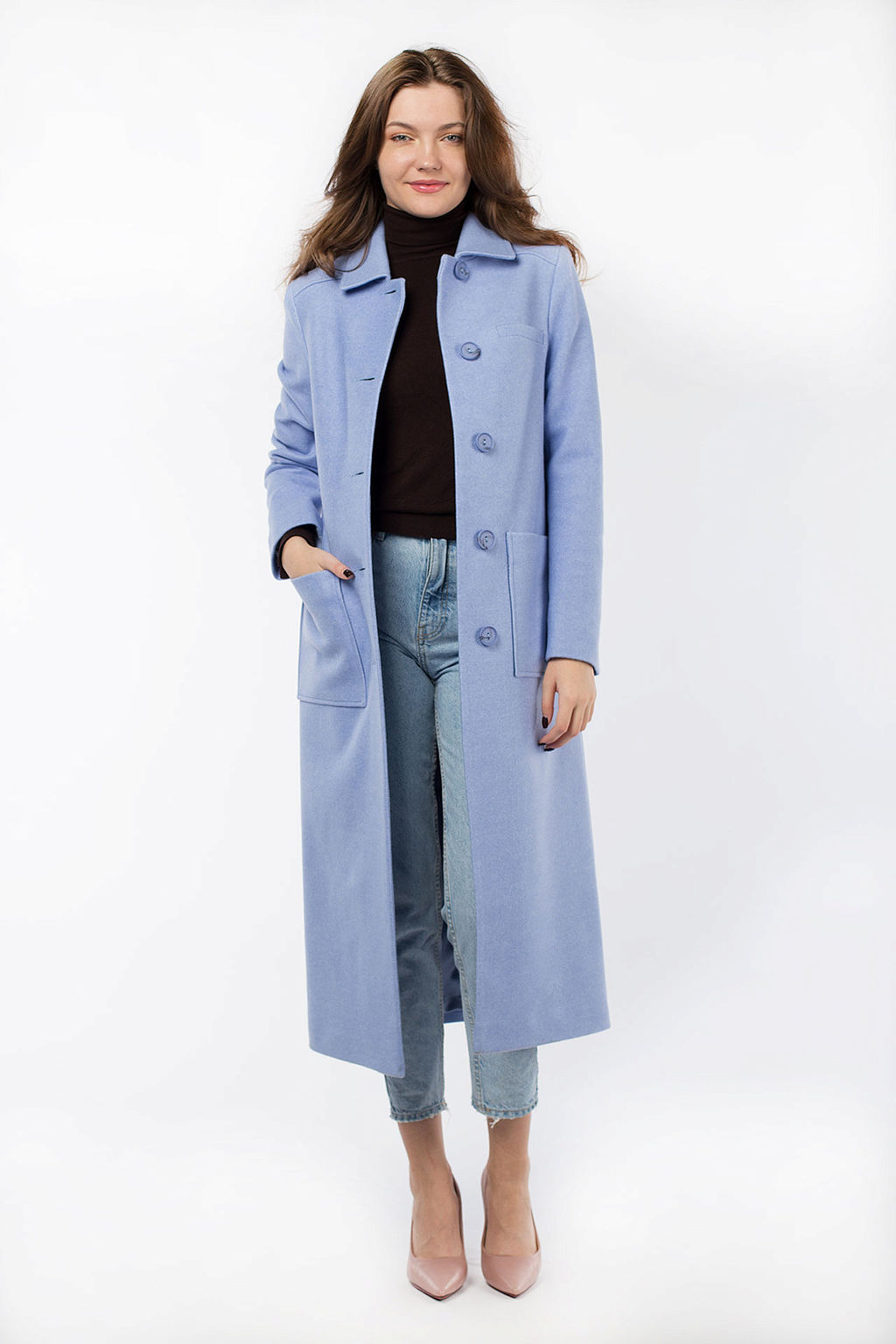 01-09712 Пальто женское демисезонное (пояс) - El podio фото 2