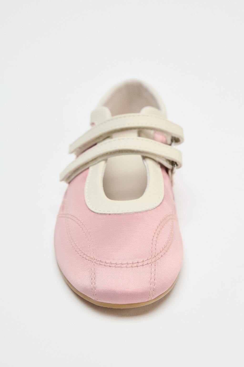 SATIN EFFECT TOPSTITCHED BALLERINAS - Zara фото 6