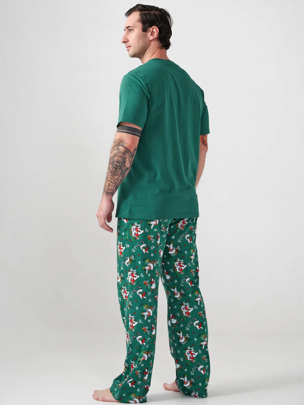 Пижама парная мужская 100% хлопок Зимние забавы - Оптима фото 6