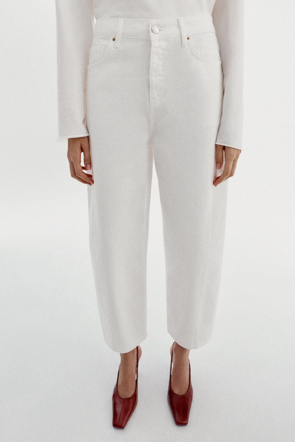 JEANS Z1975 BARREL TIRO ALTO / Blanco - Zara фото 4
