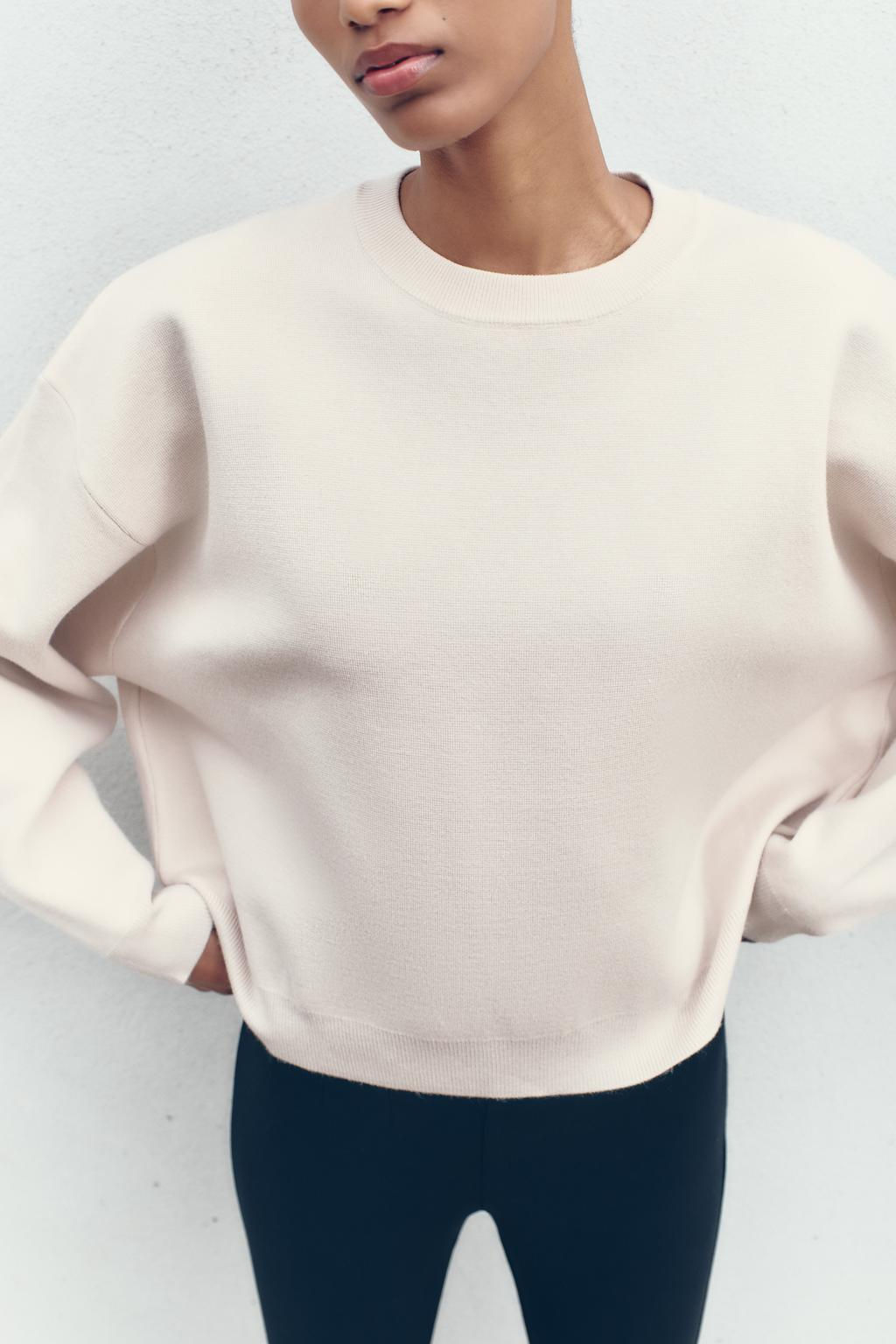 BASIC PLAIN KNIT SWEATSHIRT - Zara фото 7