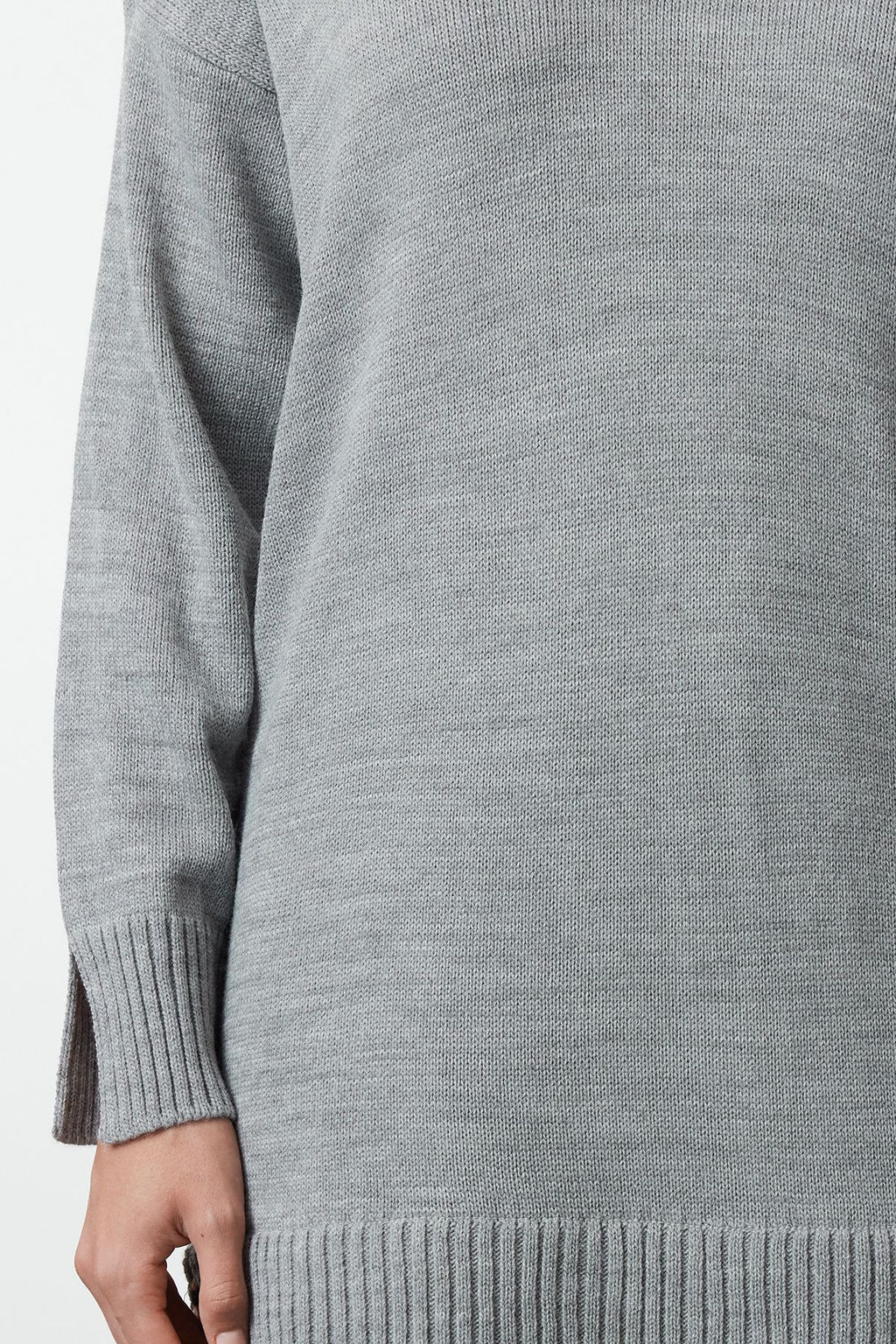 TRENDYOLMILLA Koyu Gri Mini Triko Garnili Elbise TWOAW25EL00061 фото 3