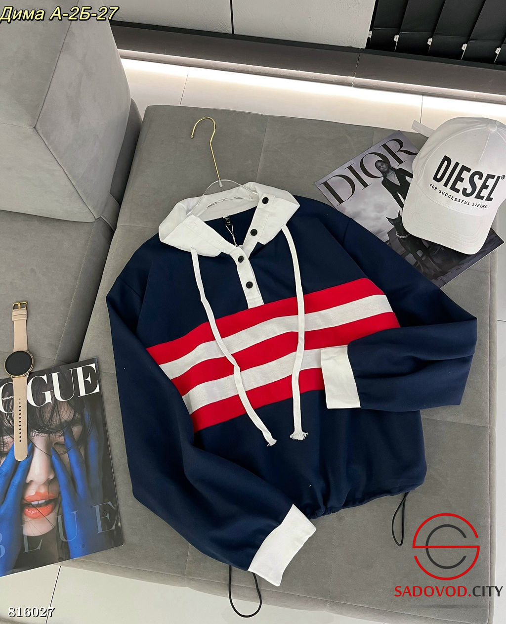 Кофта женская поло на пуговицах - Bruno фото 3