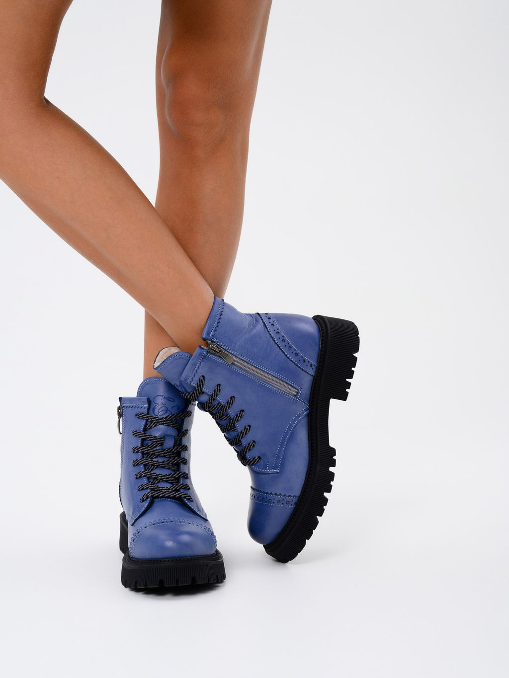 Ботинки 319.taskanabl.Вакса джинс/мех