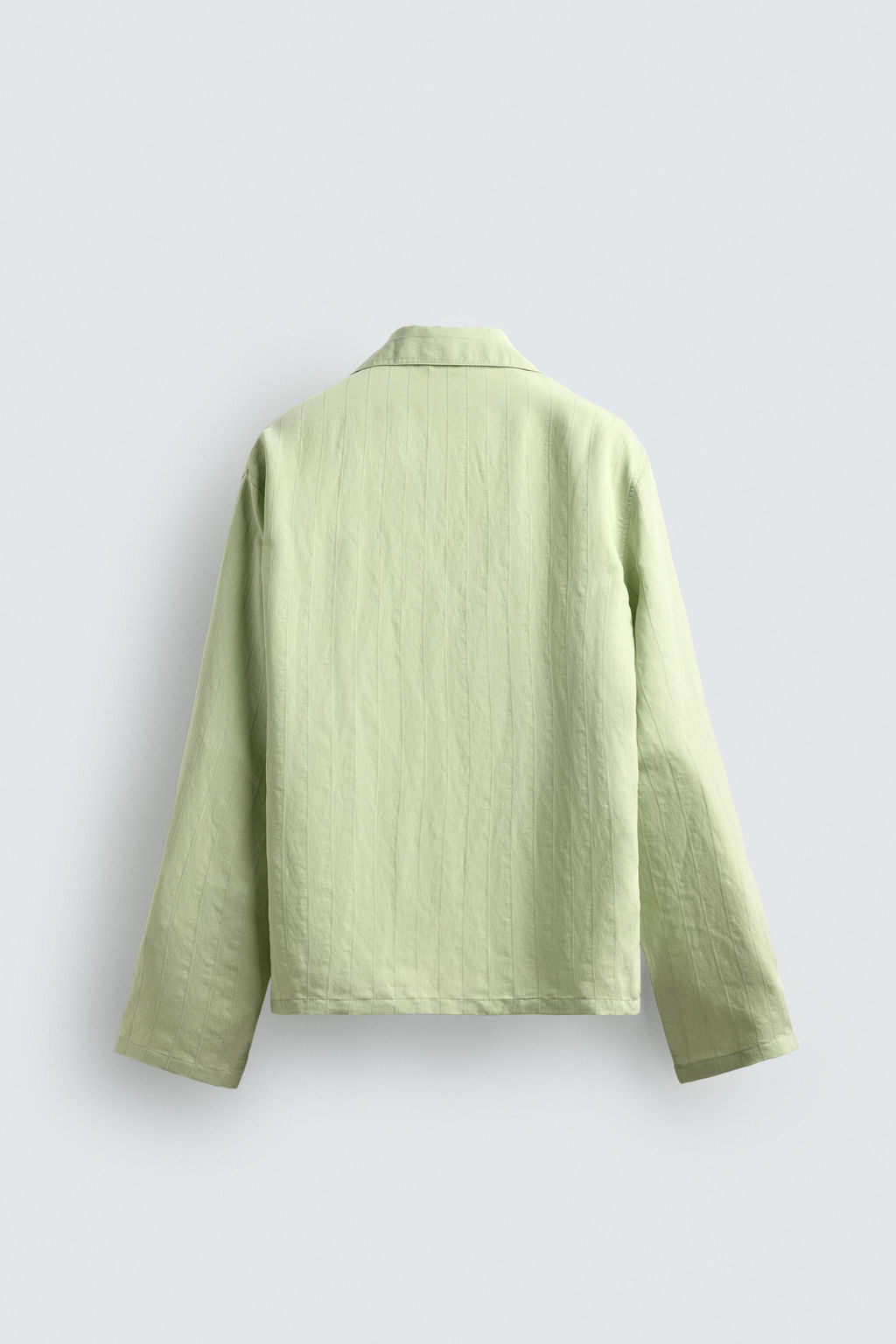 CAMISA FLUIDA RELAXED FIT EFECTO IRREGULAR / verde lavado - Zara фото 8