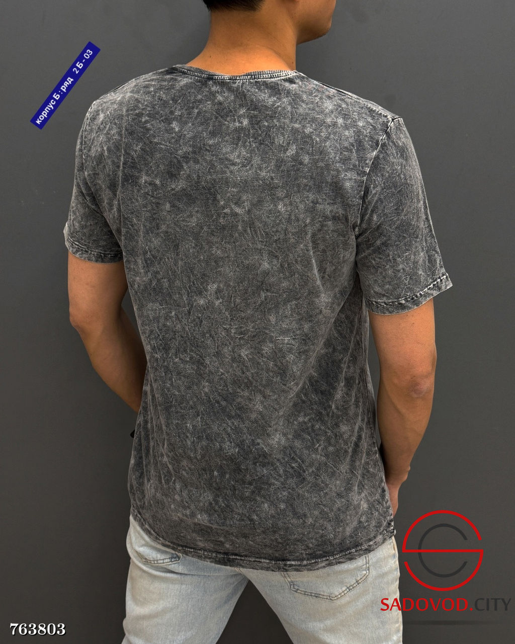 Мужская однотонная футболка