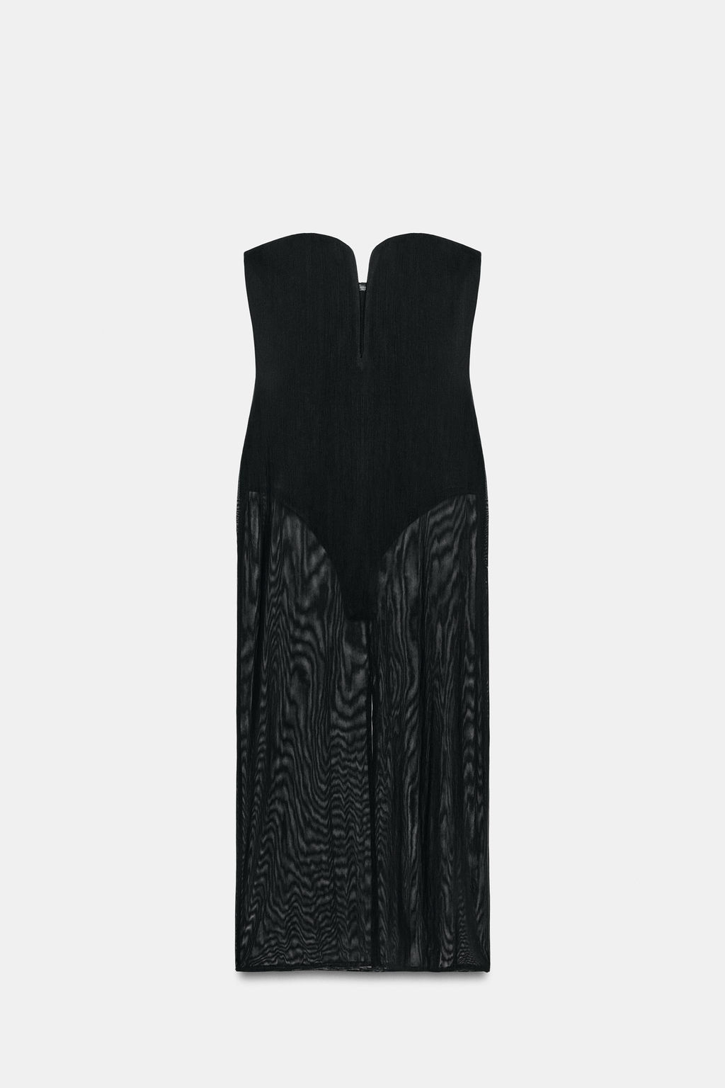 VESTIDO BODY TUL / Negro