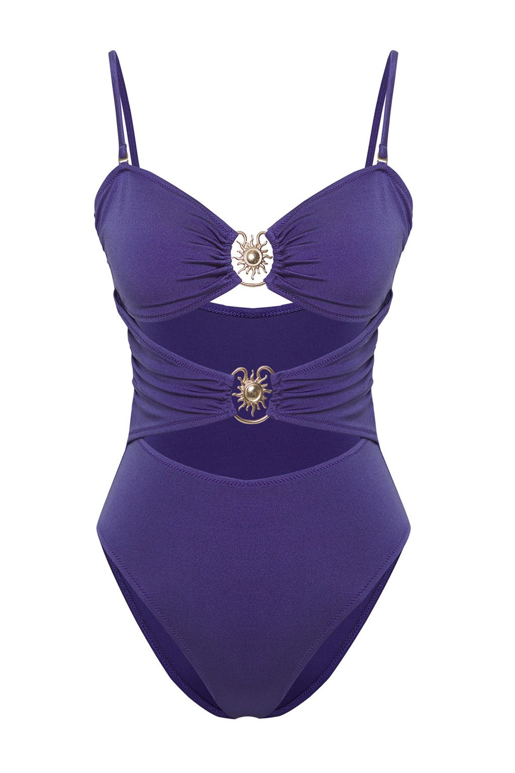 TRENDYOLMILLA Indigo Mavi Straplez Gunes Aksesuarl? Premium Cut Out/Pencereli Regular Mayo TBESS25MA00045  фото 6