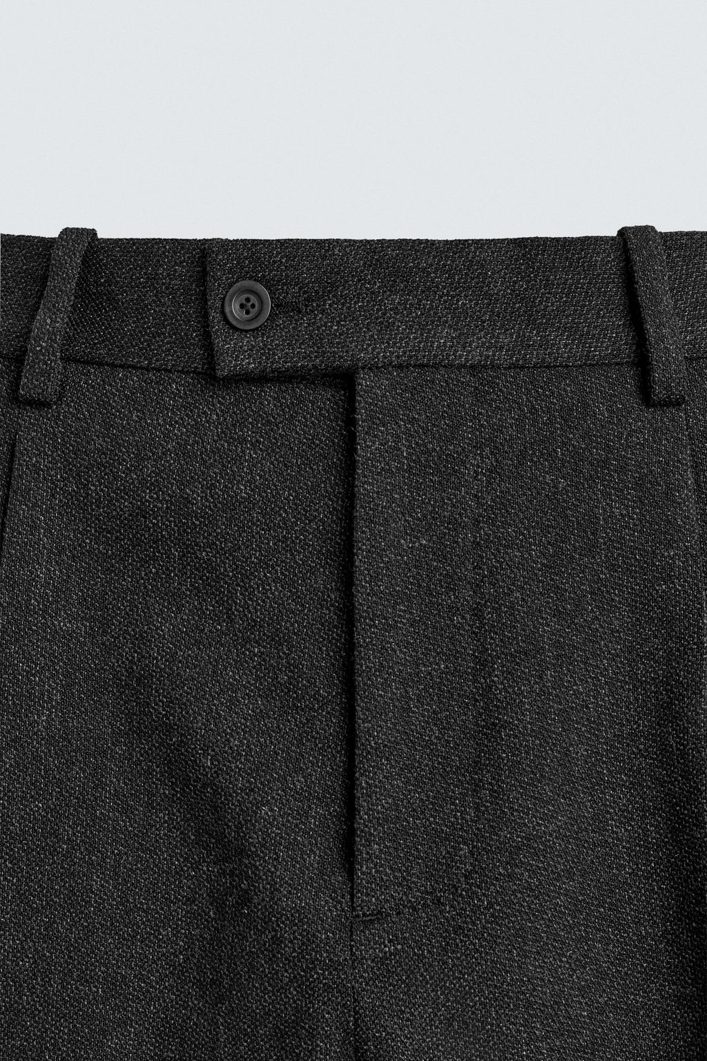 LIMITED EDITION COTTON - WOOL TEXTURED TROUSERS - Zara фото 6