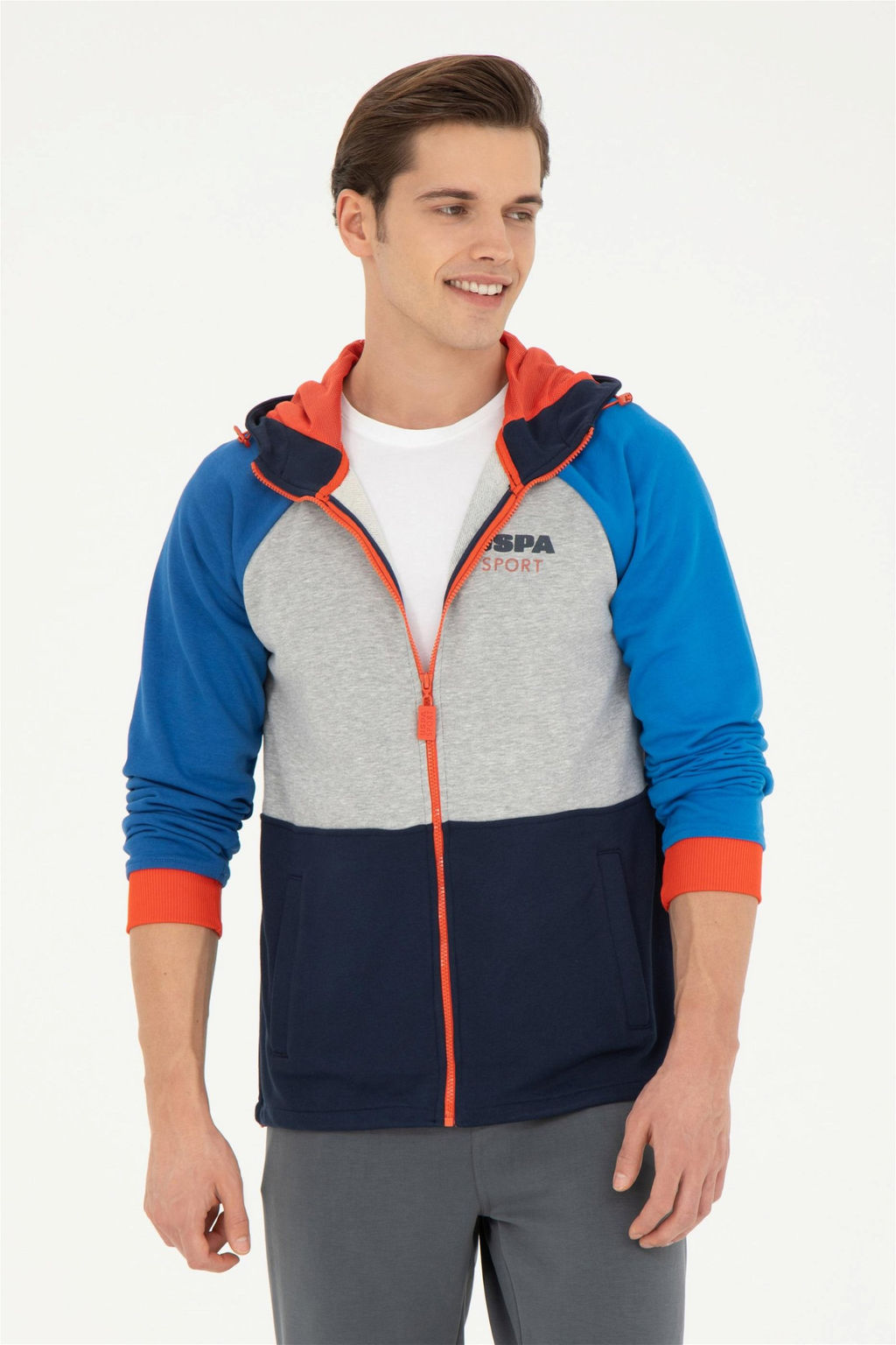 U. S. Polo Assn / Мужской темно-синий вязаный кардиган