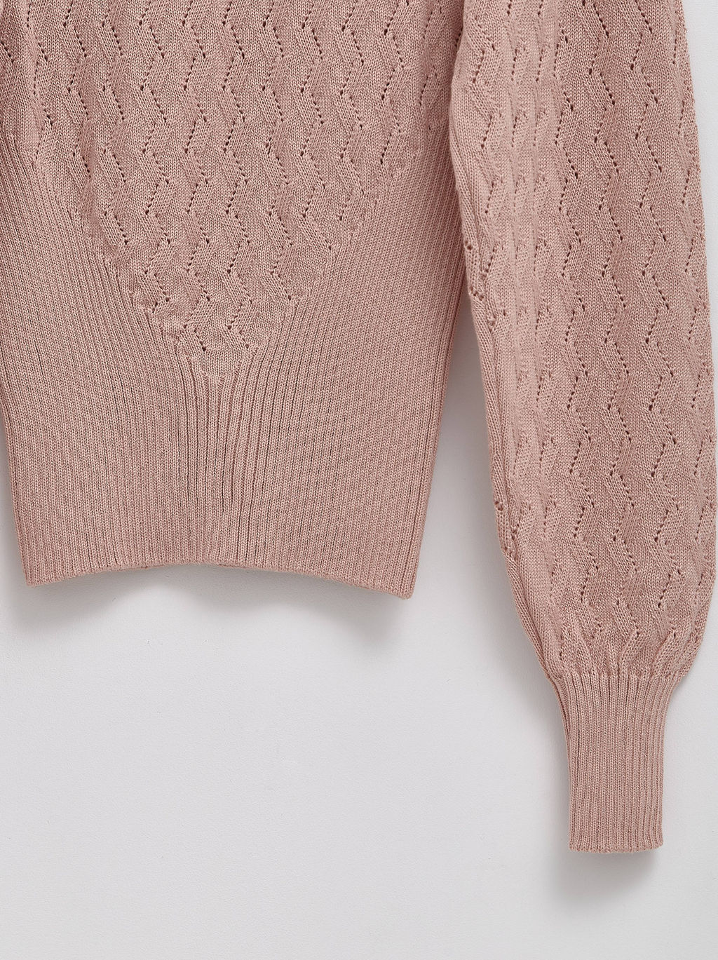 CONTE LDK 284 Джемпер с ажурным узором из пряжи с хлопком pink clay