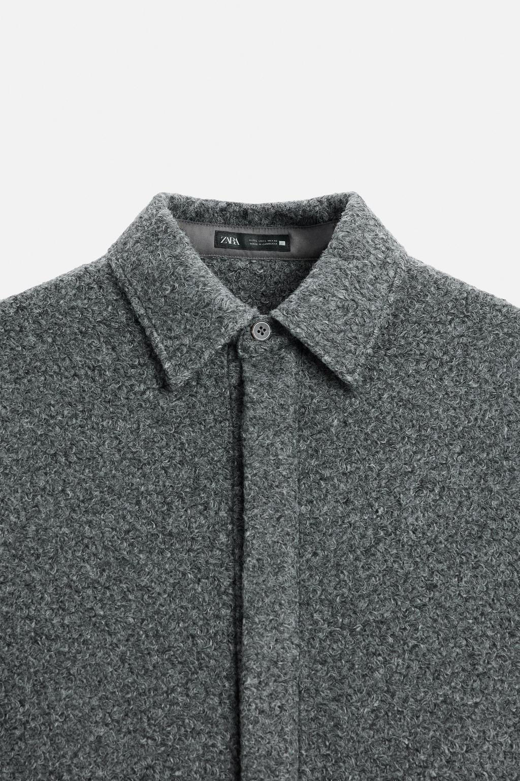 BOUCLE OVERSHIRT - Zara фото 9